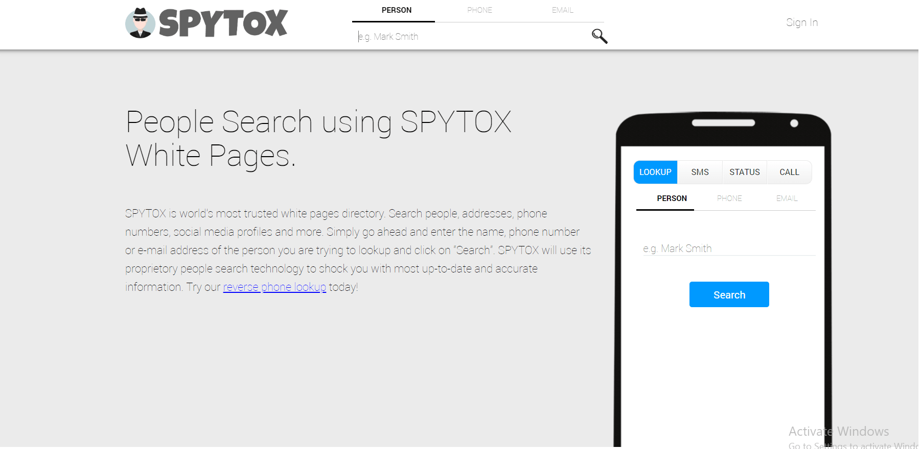 Free Calling Website-Spytox